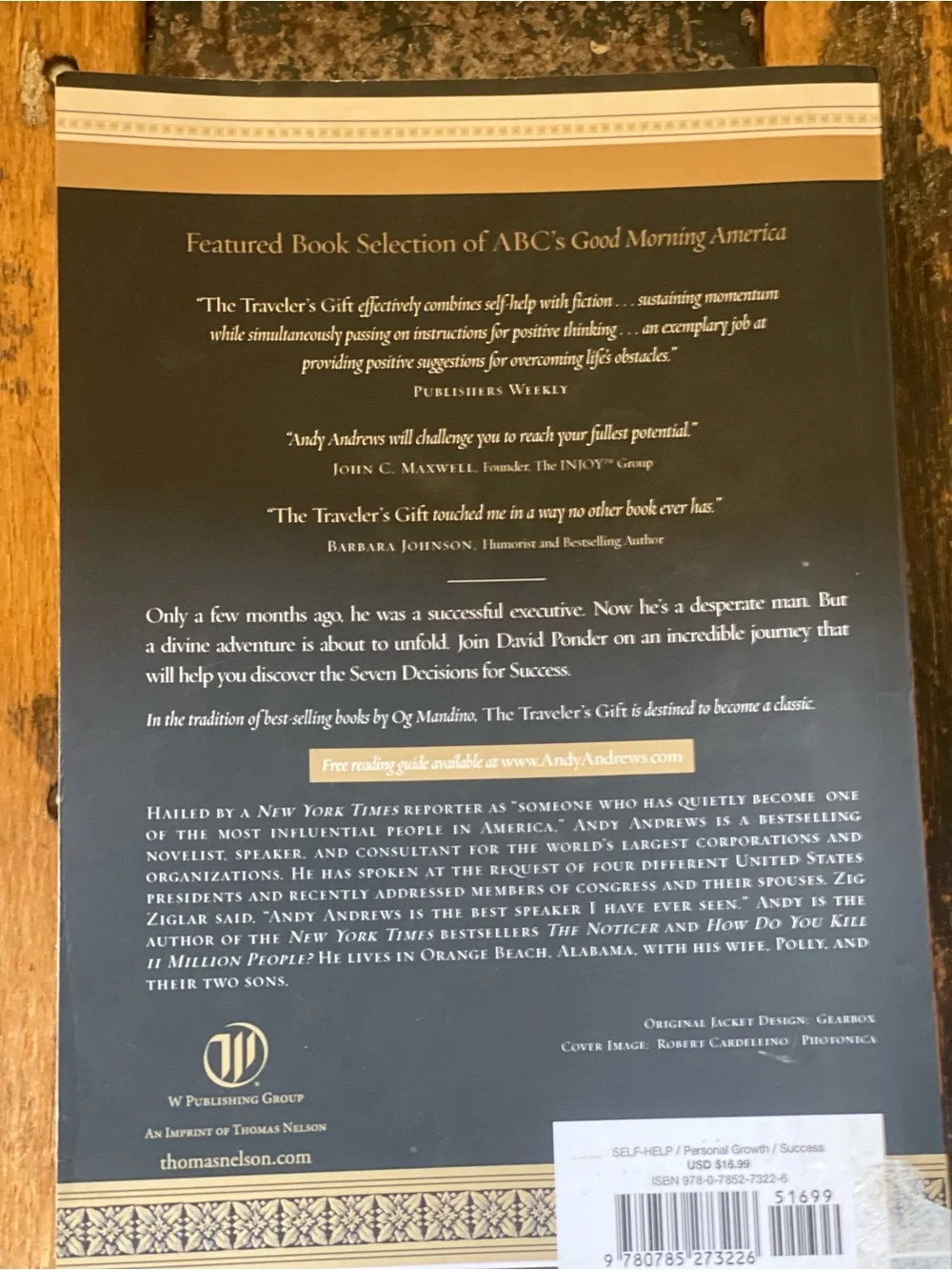 The Traveler's Gift by — Orange & Black Inspirational Paperback